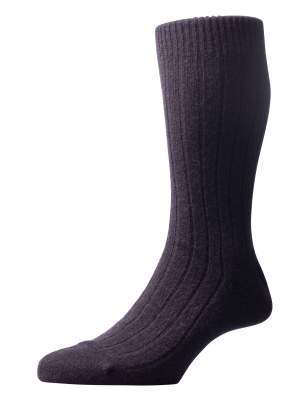 Chaussettes Pantherella noires 85% cachemire