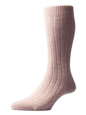 Chaussettes Pantherella beiges 85% cachemire