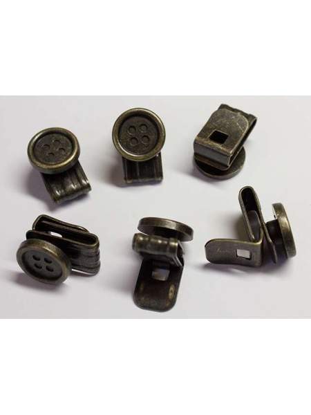 boutons metalliques clips pour bretelles