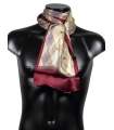 Foulard en soie pour homme losanges tons bordeaux