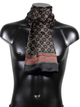 Foulard en soie pour homme motif étrier