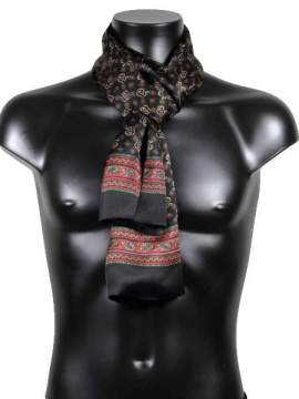 Foulard en soie pour homme motif étrier