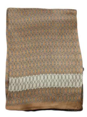 Foulard en soie pour homme marron clair imprimé cordes