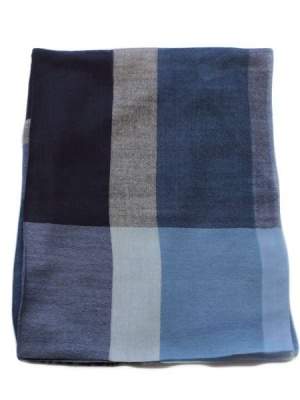 Etole en laine tons bleus par rectangles