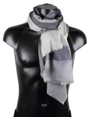 Etole en laine tons gris par rectangles