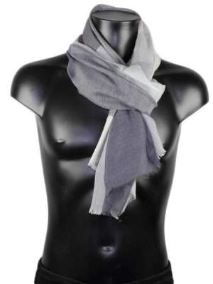 Etole en laine tons gris par rectangles