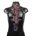 Foulard pour homme en soie formes noir rouge blanc